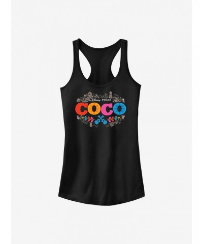 Disney Pixar Coco Artistic Logo Girls Tank $11.70 Tanks