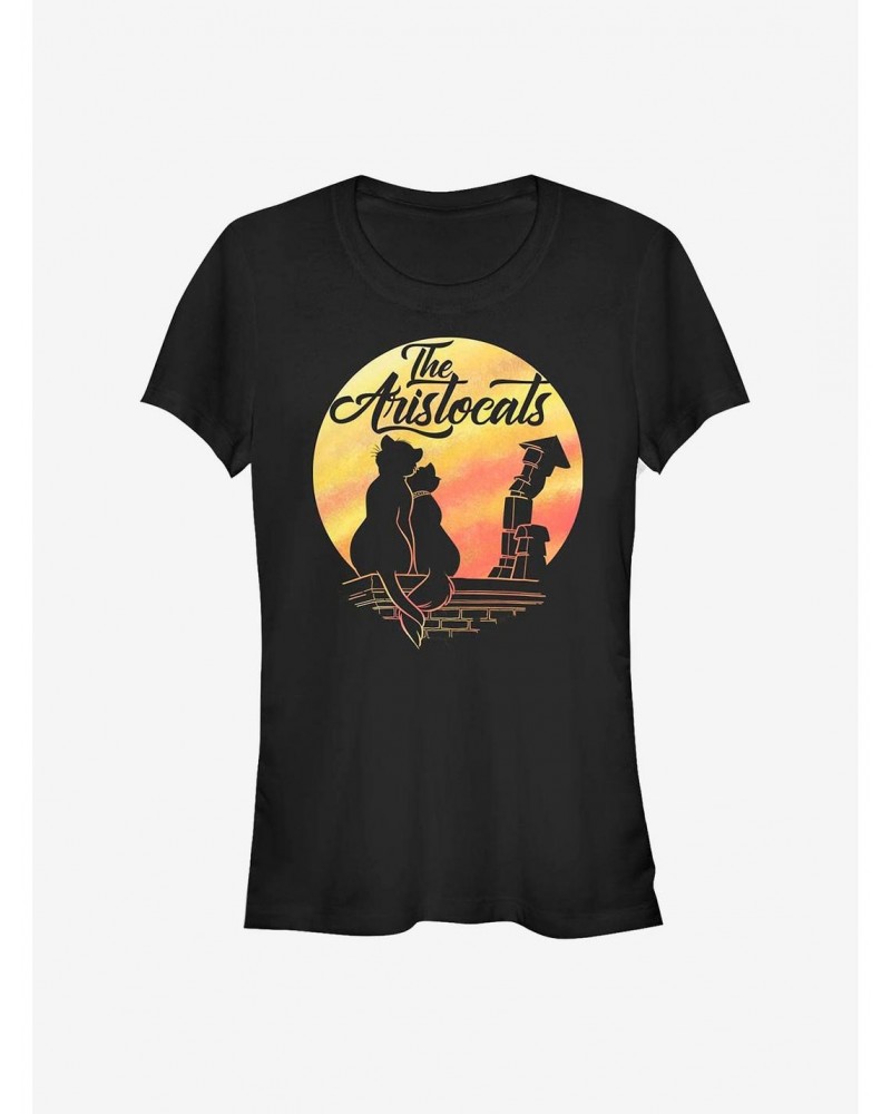 Disney The Aristocats Moon Silhouette Girls T-Shirt $11.95 T-Shirts