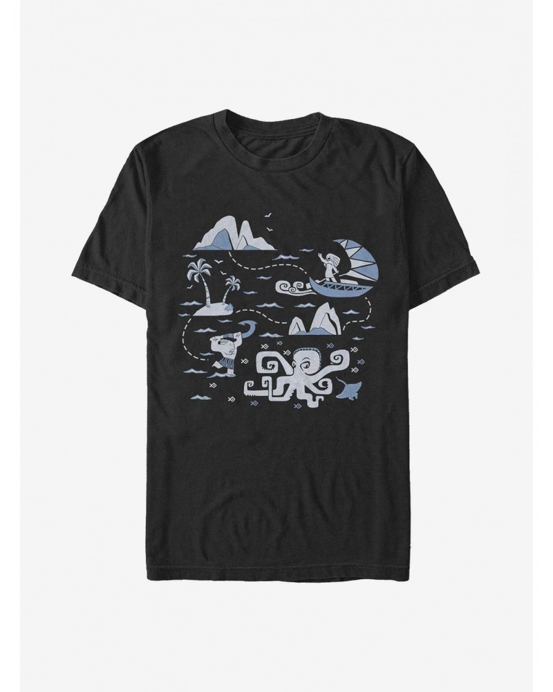 Disney Moana Voyage Collage T-Shirt $7.41 T-Shirts