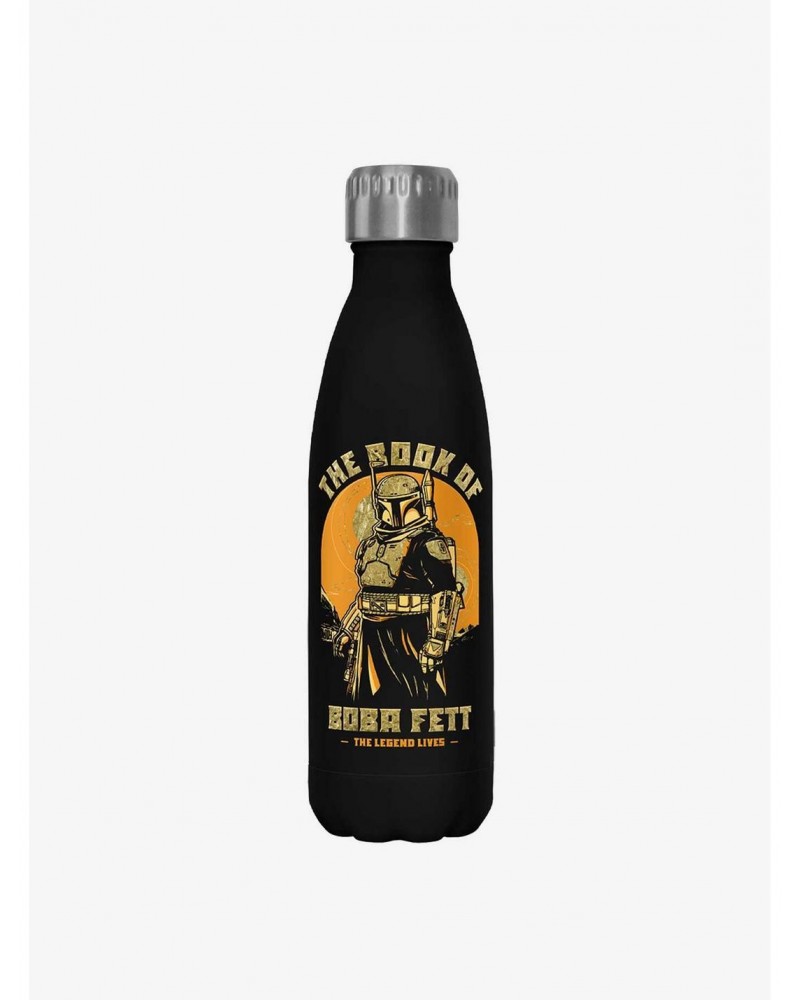 Star Wars The Book of Boba Fett Living Legend Black Stainless Steel Water Bottle $10.71 Water Bottles