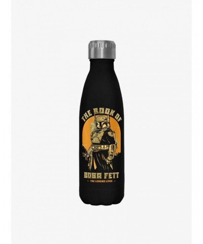 Star Wars The Book of Boba Fett Living Legend Black Stainless Steel Water Bottle $10.71 Water Bottles