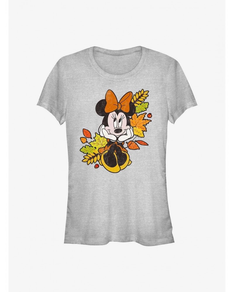 Disney Minnie Mouse Fall Leaves Girls T-Shirt $9.71 T-Shirts