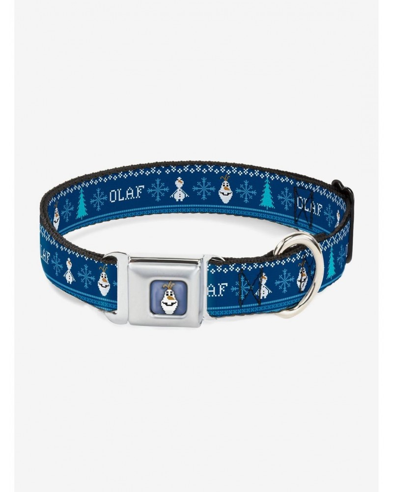 Disney Frozen Olaf Snowflakes Seatbelt Buckle Pet Collar $11.95 Pet Collars