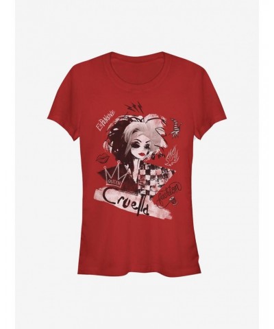 Disney Cruella Artsy Cruella Girls T-Shirt $7.72 T-Shirts