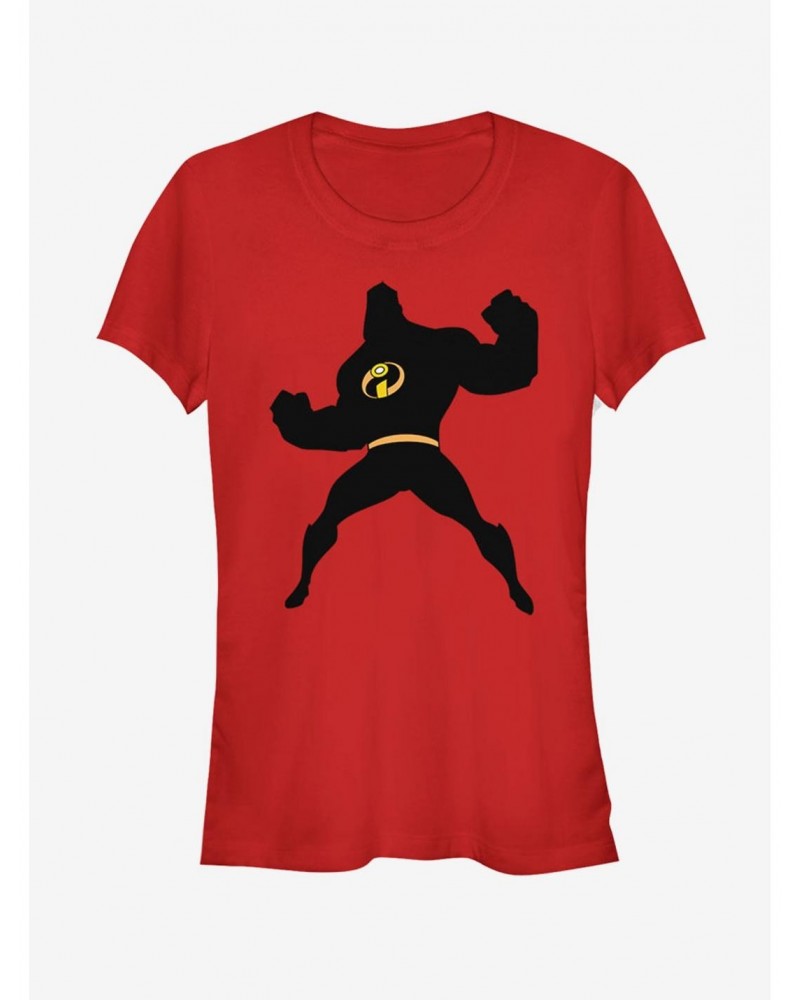 Disney Pixar The Incredibles Mr. Incredible Silhouette Girls T-Shirt $8.96 T-Shirts