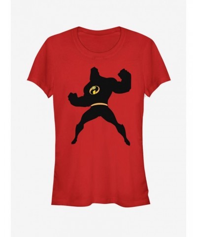 Disney Pixar The Incredibles Mr. Incredible Silhouette Girls T-Shirt $8.96 T-Shirts