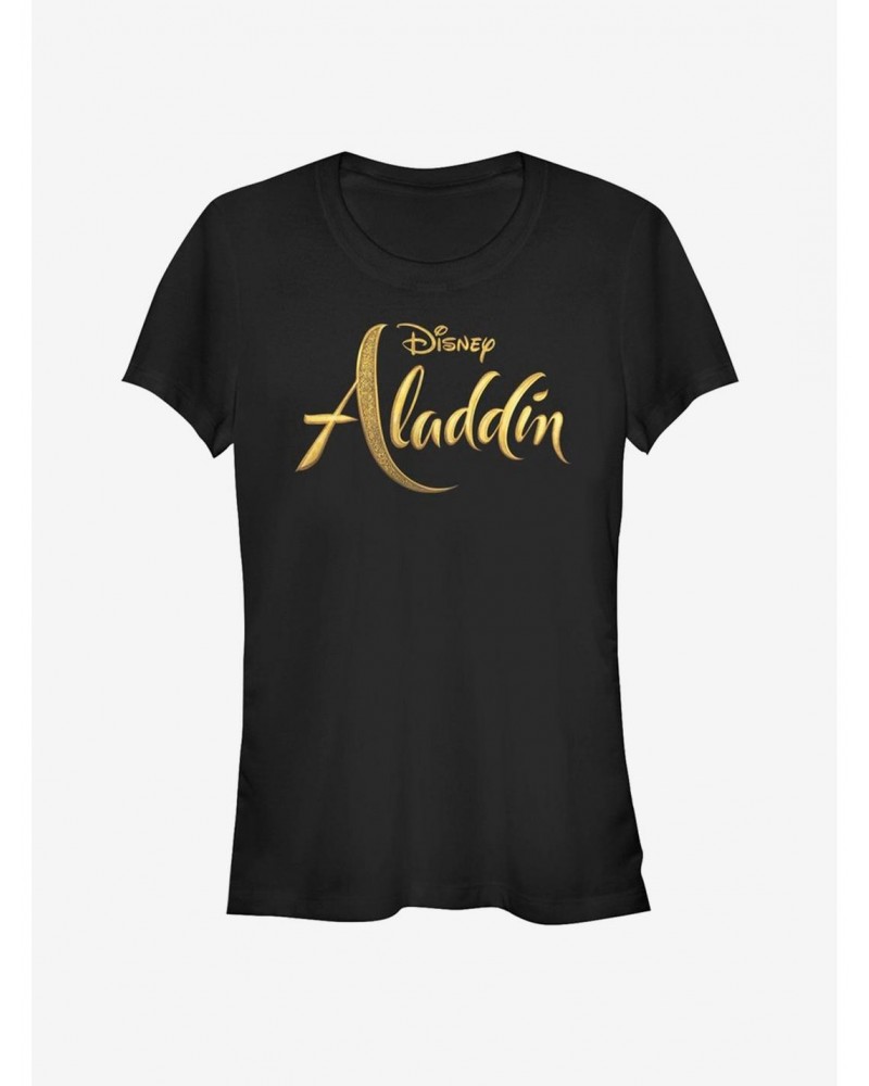 Disney Aladdin 2019 Aladdin Live Action Logo Girls T-Shirt $11.21 T-Shirts