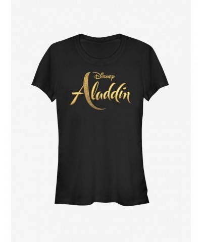 Disney Aladdin 2019 Aladdin Live Action Logo Girls T-Shirt $11.21 T-Shirts