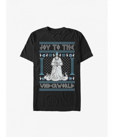 Disney Villains Hades Joy To The Underworld Ugly Christmas Extra Soft T-Shirt $10.47 T-Shirts