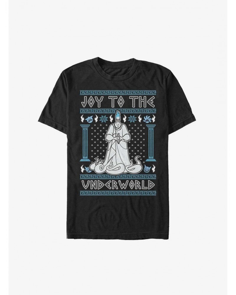 Disney Villains Hades Joy To The Underworld Ugly Christmas Extra Soft T-Shirt $10.47 T-Shirts