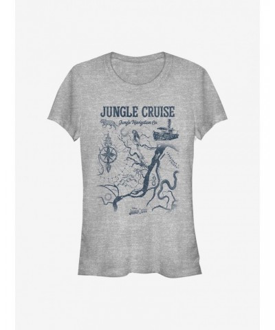 Disney Jungle Cruise Jungle Map Girls T-Shirt $12.45 T-Shirts