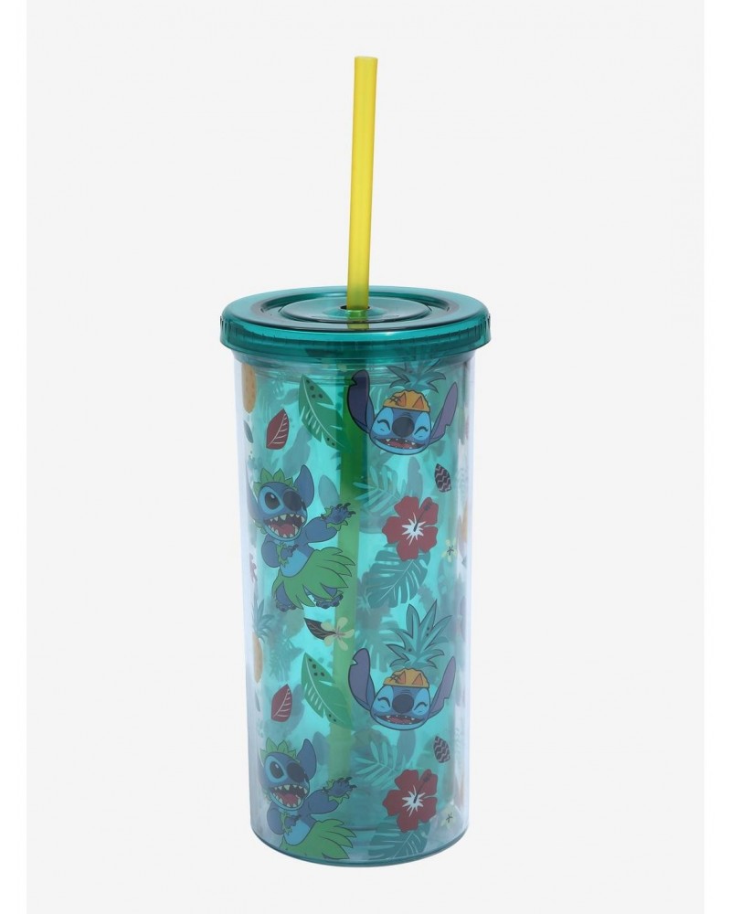 Disney Lilo & Stitch Hula Floral Acrylic Travel Cup $7.94 Cups