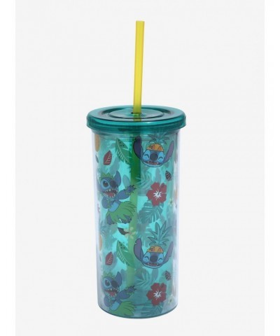 Disney Lilo & Stitch Hula Floral Acrylic Travel Cup $7.94 Cups