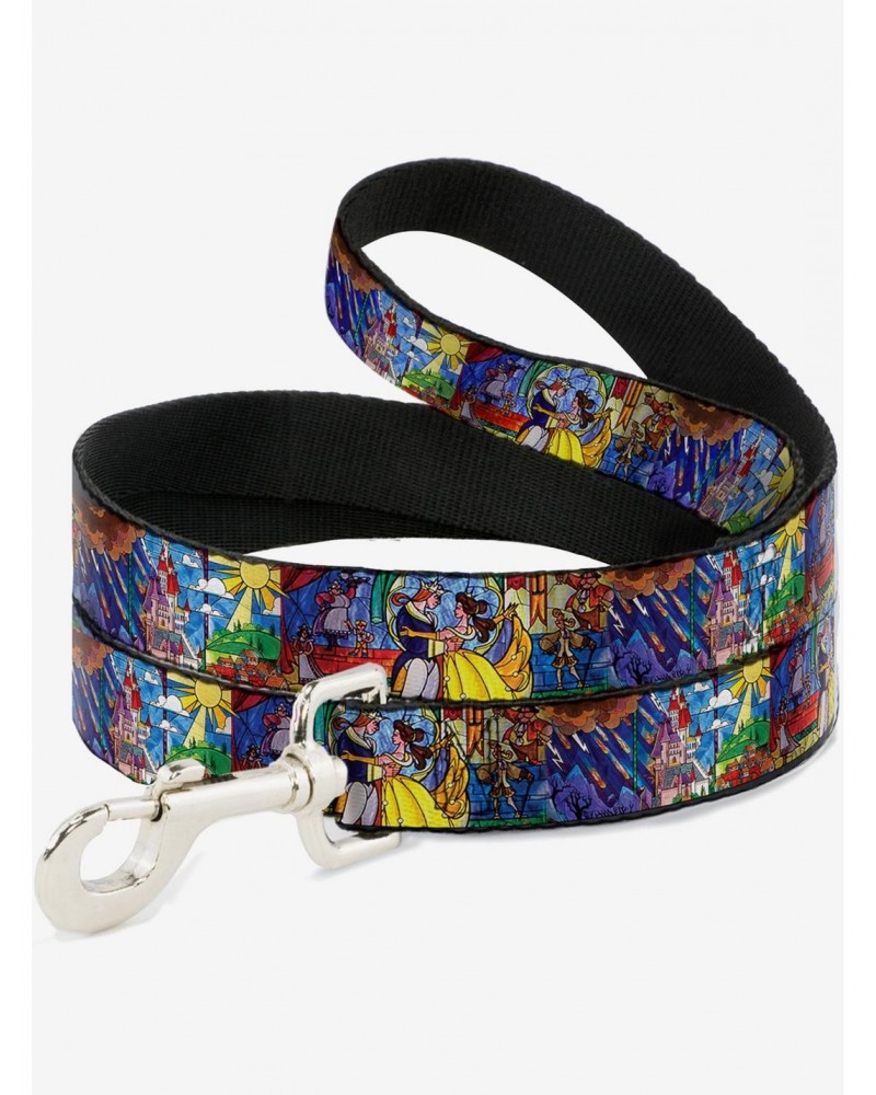 Disney Beauty the Beast Dog Leash Stained Glass Scenes 6 Ft $8.47 Scenes