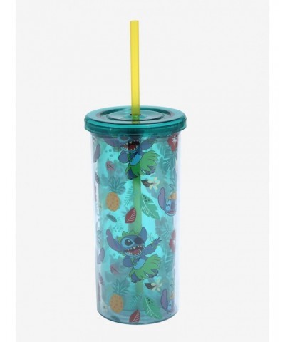 Disney Lilo & Stitch Hula Floral Acrylic Travel Cup $7.94 Cups