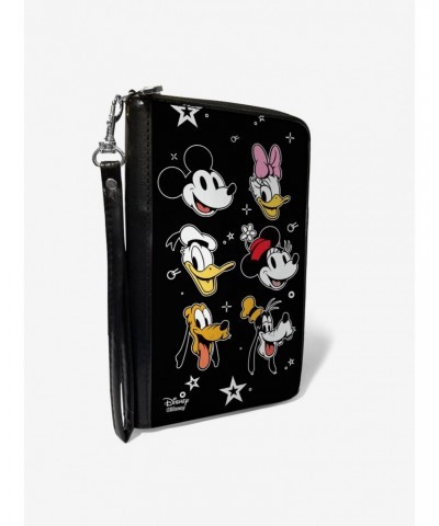 Disney The Sensational Six Smiling Faces Stars Zip Around Rectangle Wallet $15.45 Wallets