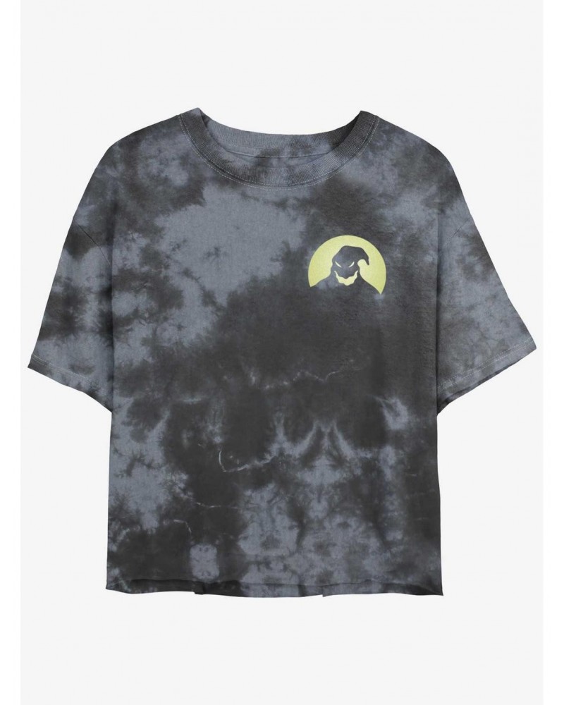 Disney The Nightmare Before Christmas Oogie Boogie Pocket Tie-Dye Girls Crop T-Shirt $12.43 T-Shirts