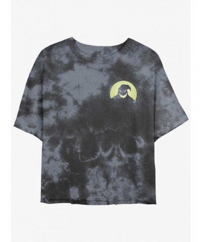 Disney The Nightmare Before Christmas Oogie Boogie Pocket Tie-Dye Girls Crop T-Shirt $12.43 T-Shirts