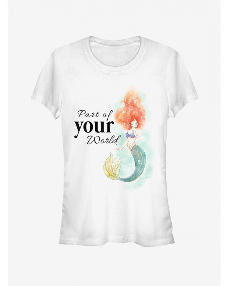 Disney The Little Mermaid Peaceful Ariel World Girls T-Shirt $8.47 T-Shirts