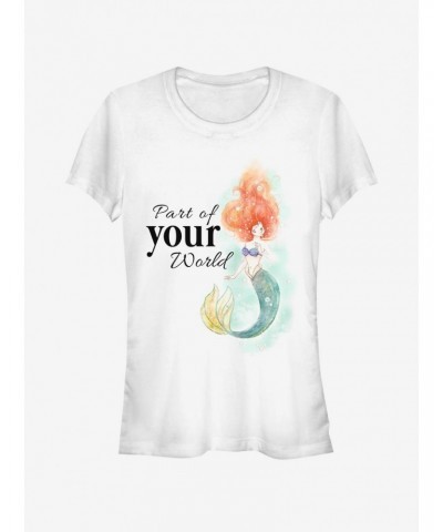 Disney The Little Mermaid Peaceful Ariel World Girls T-Shirt $8.47 T-Shirts