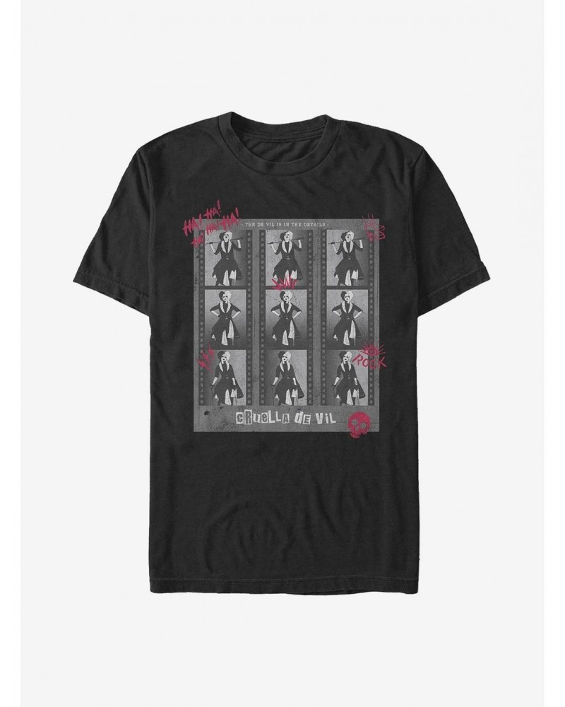 Disney Cruella Film Negatives T-Shirt $10.52 T-Shirts