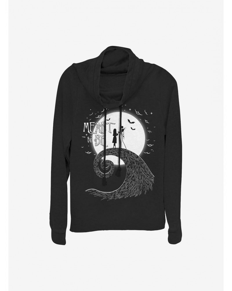 The Nightmare Before Christmas Jack & Sally Meant To Be Cowlneck Long-Sleeve Girls Top $19.76 Tops