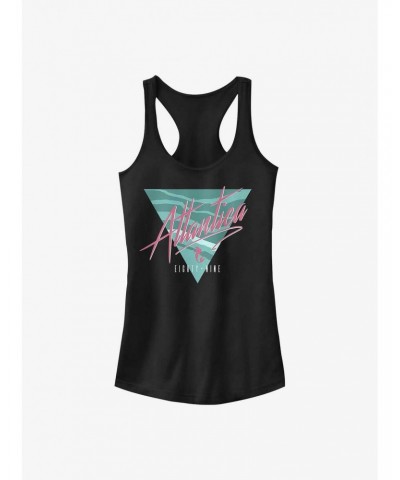 Disney The Little Mermaid Retro Atlantica 89 Logo Girls Tank $9.21 Tanks