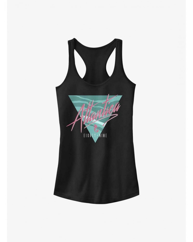 Disney The Little Mermaid Retro Atlantica 89 Logo Girls Tank $9.21 Tanks