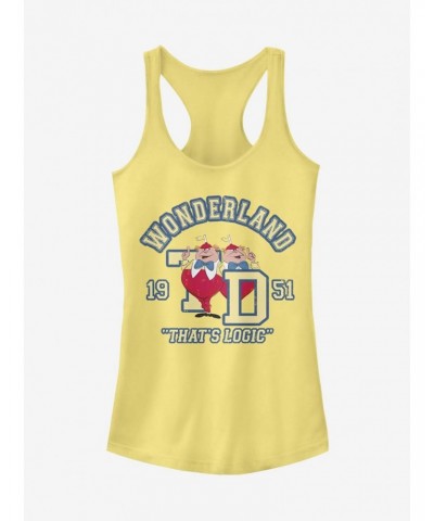 Disney Alice In Wonderland Tweedle Collegiate Girls Tank $8.22 Tanks