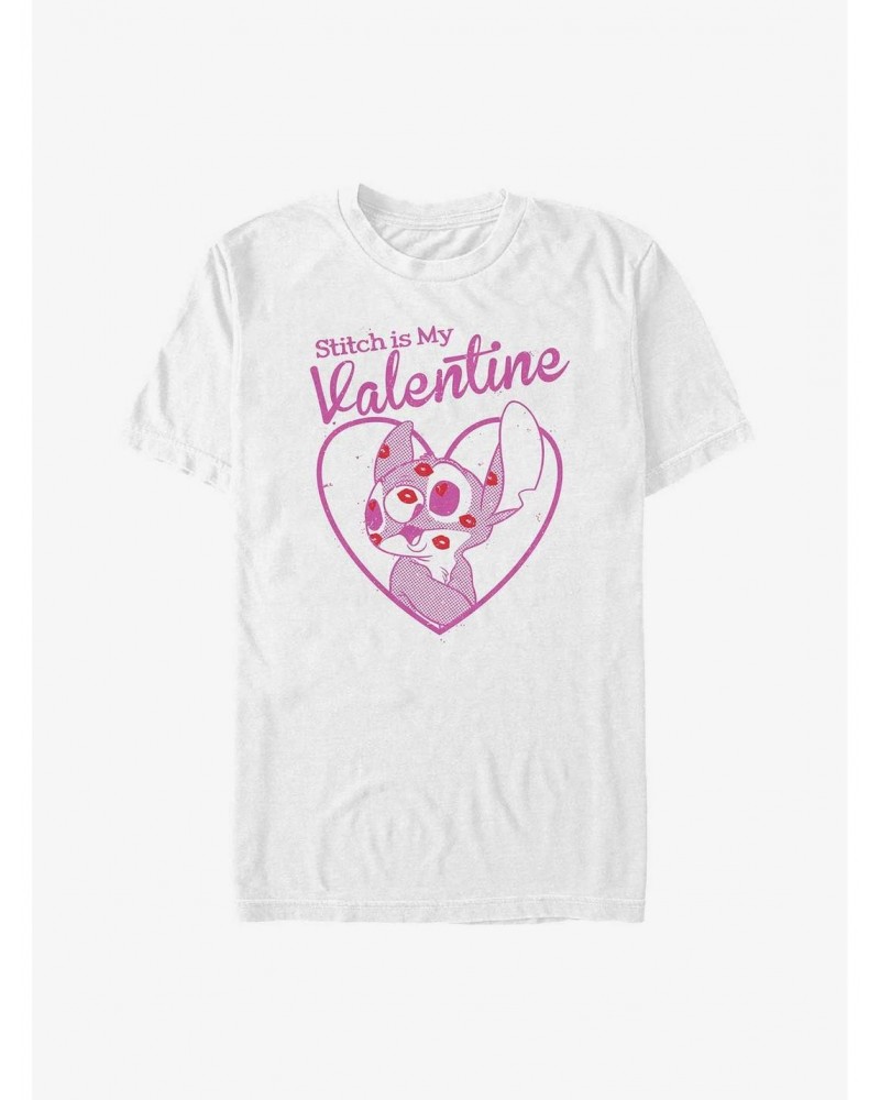 Disney Lilo & Stitch Kisses Stitch Is My Valentine Extra Soft T-Shirt $14.35 T-Shirts