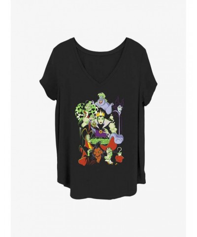 Disney Villains Evil Squad Girls T-Shirt Plus Size $10.98 T-Shirts