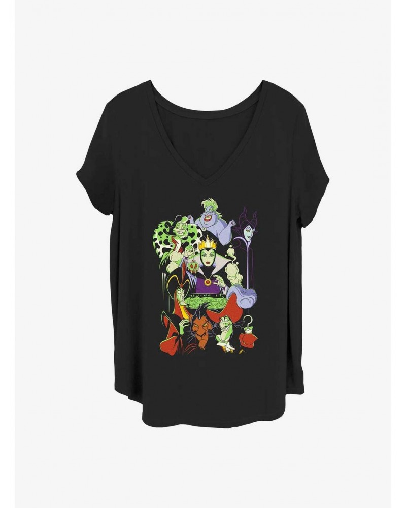 Disney Villains Evil Squad Girls T-Shirt Plus Size $10.98 T-Shirts