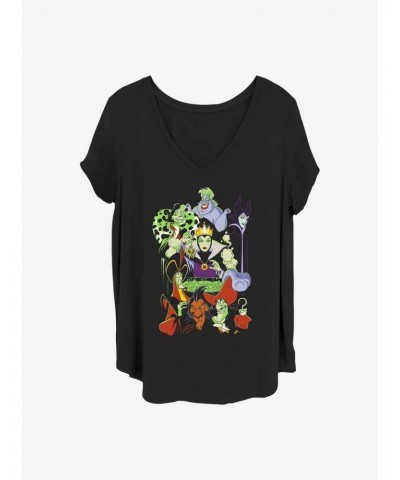 Disney Villains Evil Squad Girls T-Shirt Plus Size $10.98 T-Shirts