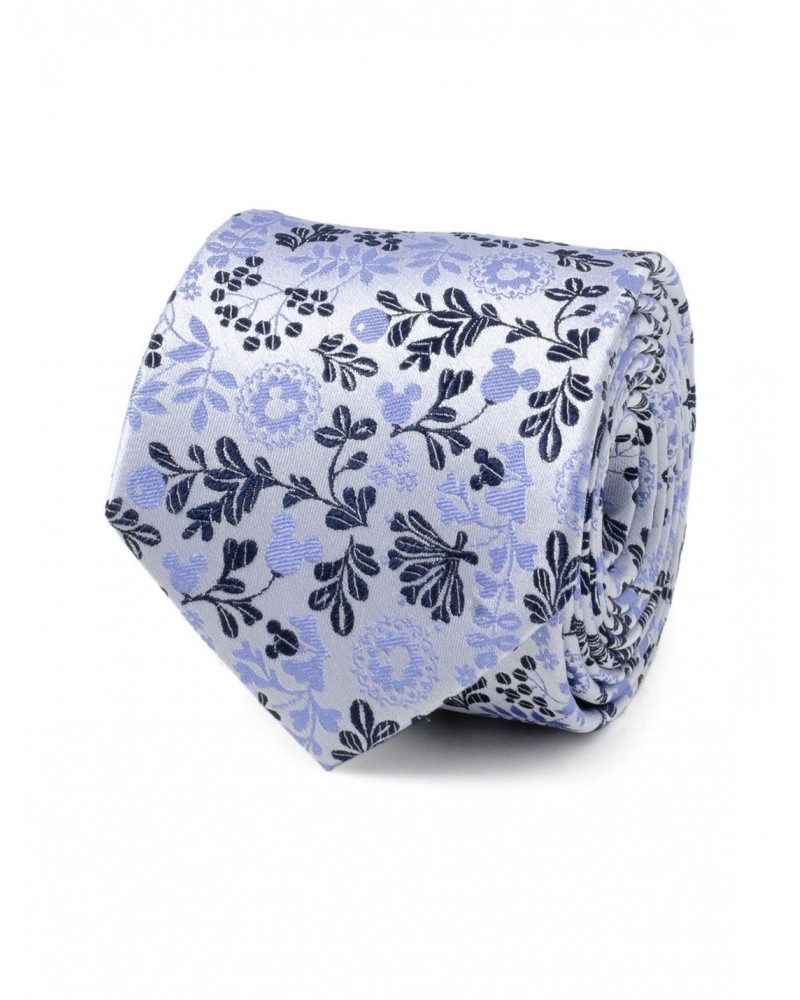 Disney Mickey Mouse Silhouette Floral Blue White Tie $31.95 Ties