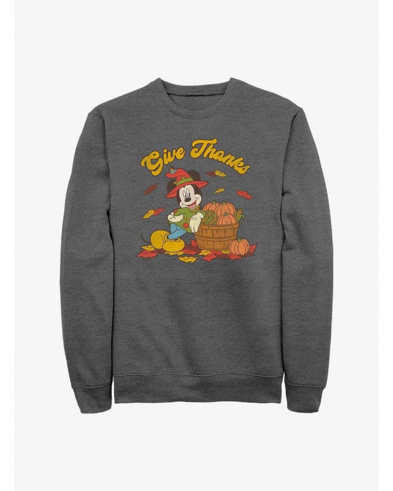 Disney Mickey Mouse Thankful Mouse Sweatshirt $16.61 Sweatshirts