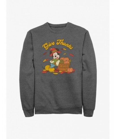 Disney Mickey Mouse Thankful Mouse Sweatshirt $16.61 Sweatshirts