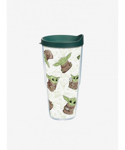 Star Wars The Mandalorian Child Playing 24oz Classic Tumbler With Lid $8.24 Tumblers