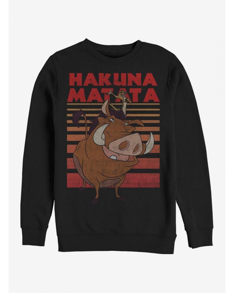 Disney The Lion King Classic Hakuna Matata Crew Sweatshirt $18.45 Sweatshirts