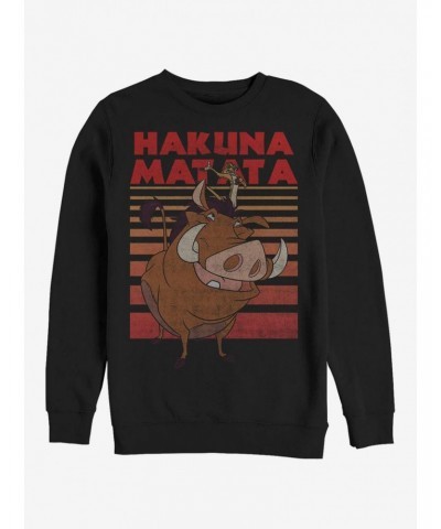 Disney The Lion King Classic Hakuna Matata Crew Sweatshirt $18.45 Sweatshirts