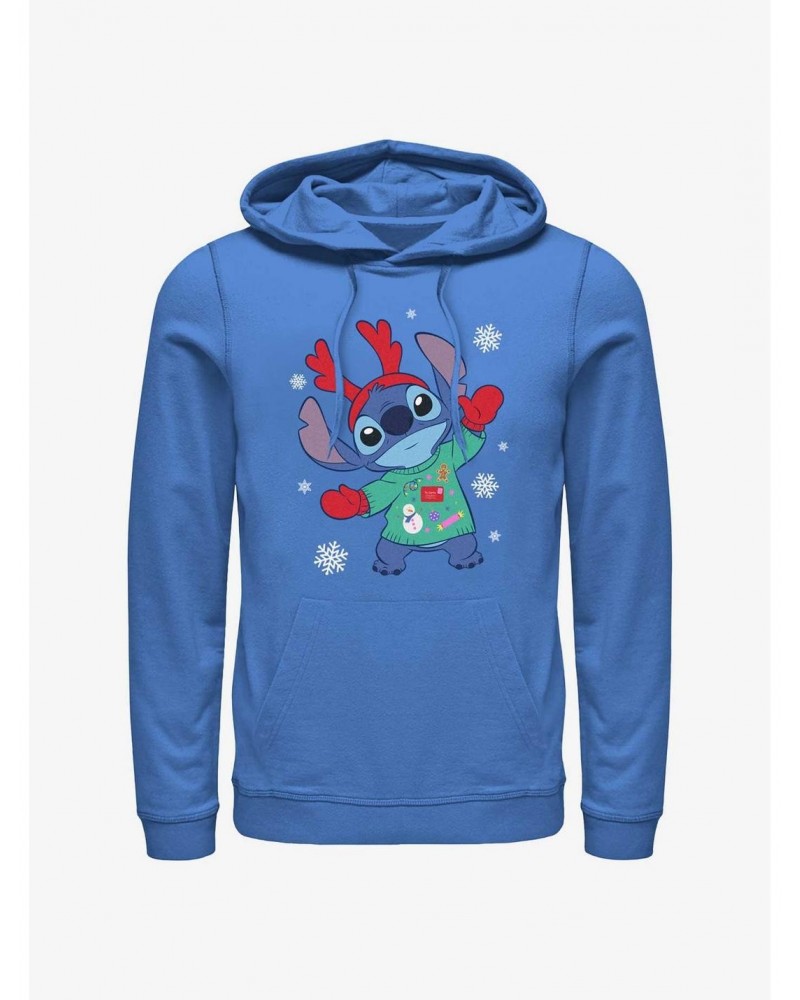 Disney Lilo & Stitch Reindeer Stitch Hoodie $13.92 Hoodies