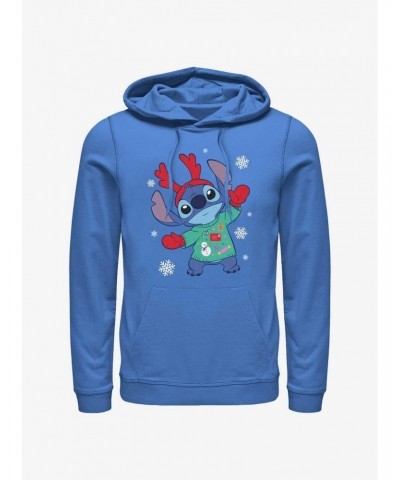 Disney Lilo & Stitch Reindeer Stitch Hoodie $13.92 Hoodies