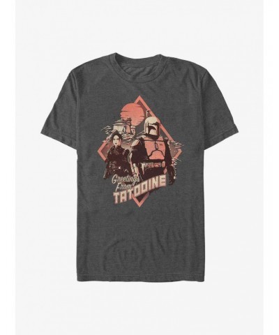 Star Wars The Book Of Boba Fett Greeting From Tatooine T-Shirt $11.47 T-Shirts