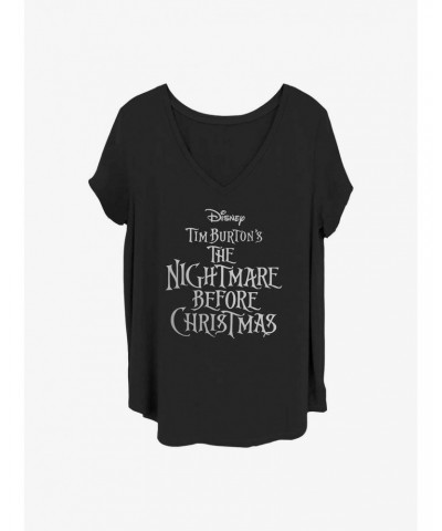 Disney The Nightmare Before Christmas Logo Girls T-Shirt Plus Size $8.96 T-Shirts