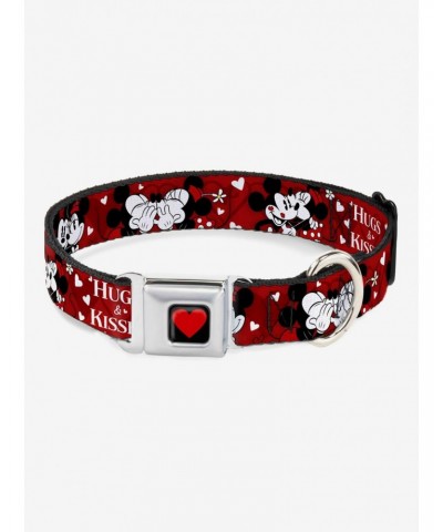 Disney Mickey Mouse Minnie Hugs Kisses Poses Seatbelt Buckle Dog Collar $10.46 Pet Collars