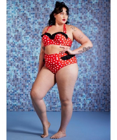 Disney Minnie Mouse Ruffled High-Waisted Swim Bottoms Plus Size $6.24 Bottoms