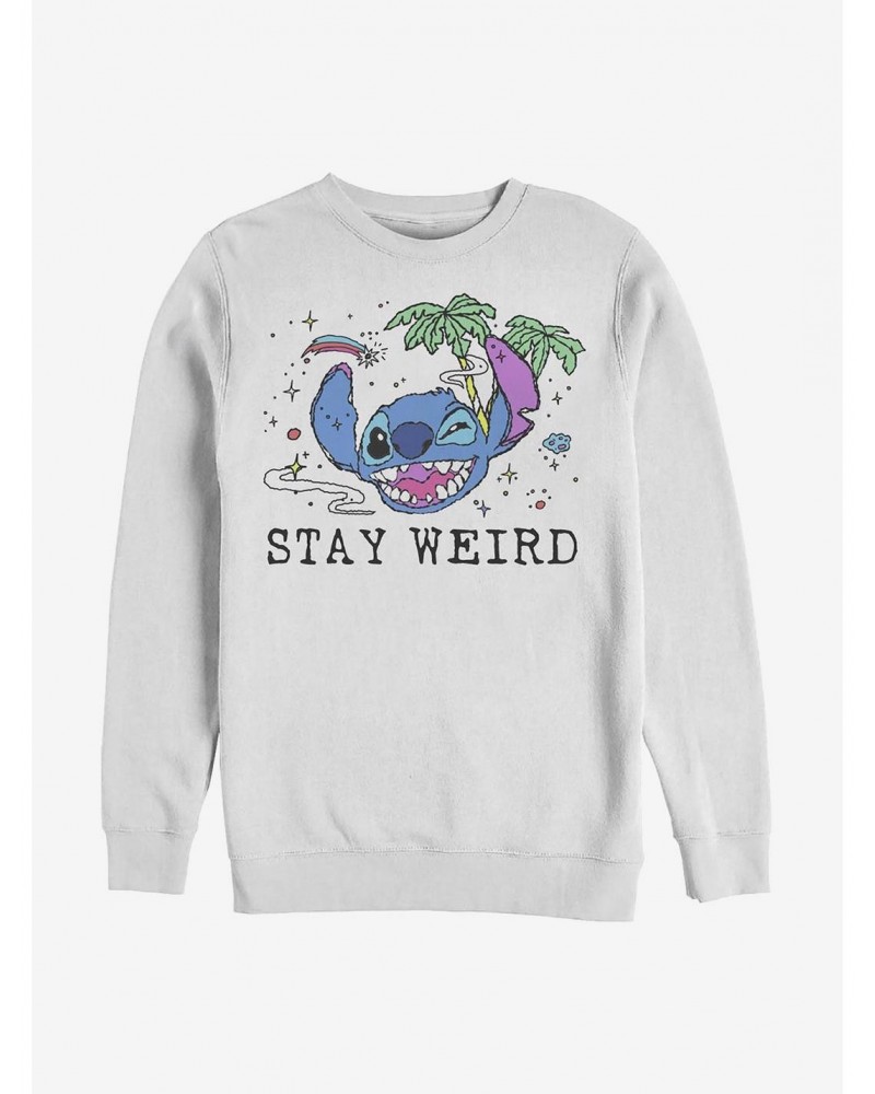 Disney Lilo & Stitch Stay Weird Stitch Crew Sweatshirt $15.13 Sweatshirts