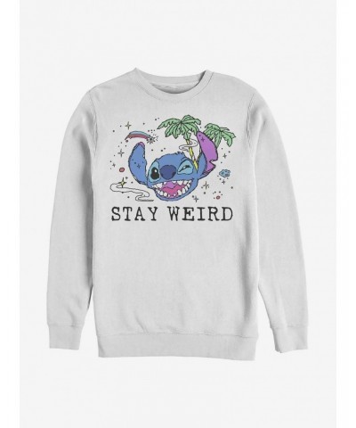 Disney Lilo & Stitch Stay Weird Stitch Crew Sweatshirt $15.13 Sweatshirts