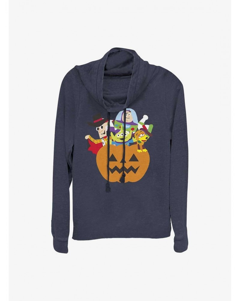 Disney Pixar Toy Story Pumpkin Surprise Characters Girls Cowlneck Long-Sleeve Top $15.72 Tops