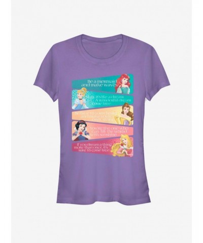 Disney Princess Classic Princess Adjectives Girls T-Shirt $12.45 T-Shirts