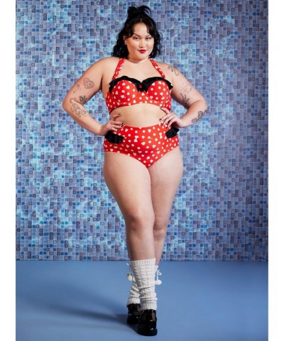 Disney Minnie Mouse Ruffled High-Waisted Swim Bottoms Plus Size $6.24 Bottoms